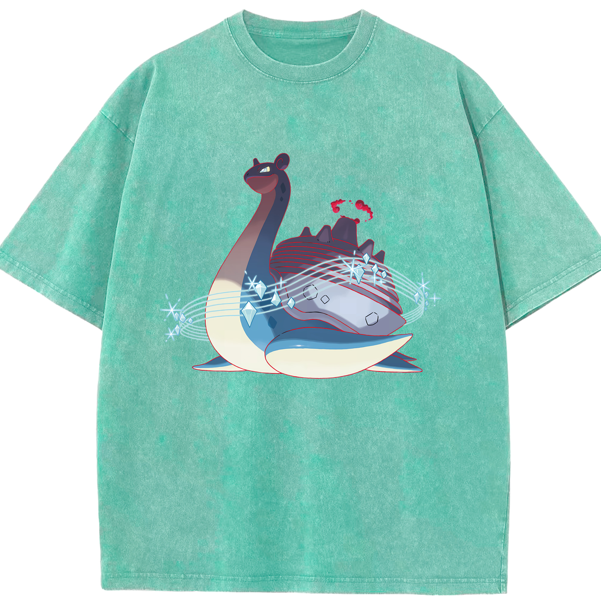 （画像用） ポケットモンスター Pokémon 綿100% ヴィンテージ風 半袖Tシャツ（フロントプリント）